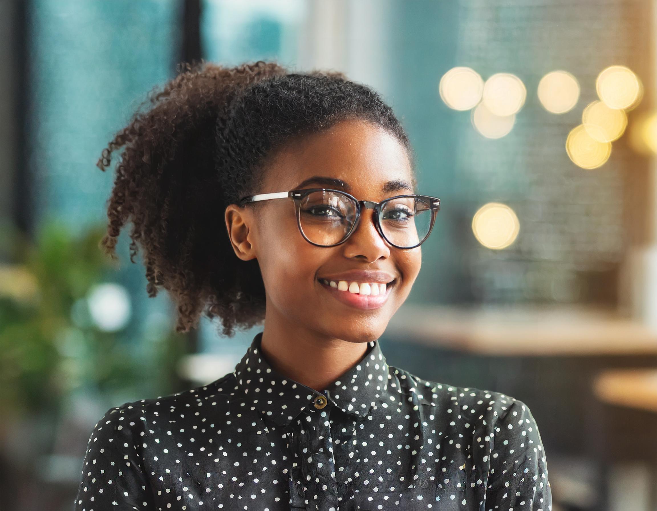 glückliche Person, positive Ausstrahlung